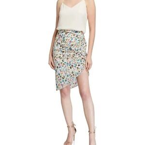 Milly Benny Silk Floral Asymmetrical Skirt Size 6